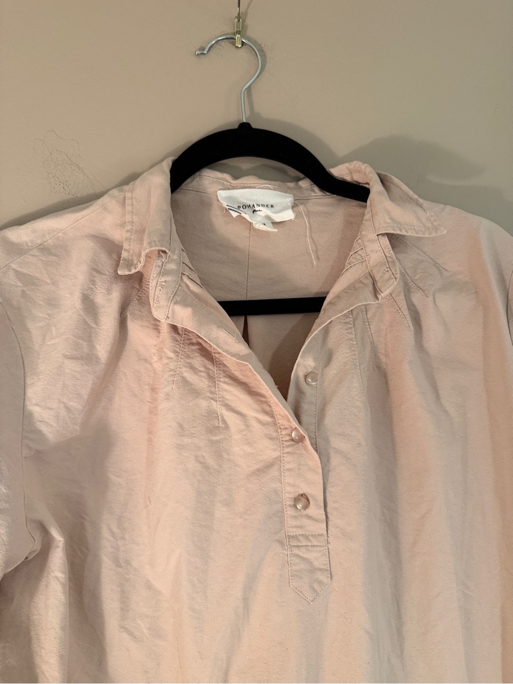Pomander Place Cream Button-Front Shift Dress - Picture 9 of 13